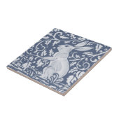 ラビットデニムブルーホワイトボタニカルデダムデルフト タイル (側面)