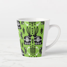 ラビットノルディックスカンジナビアフォークアート カフェラテマグ