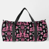 ラビットノルディックスカンジナビアフォークアート ダッフルバッグ (裏面)