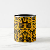 ラビットノルディックスカンジナビアフォークアート ツートーンマグカップ (中央)