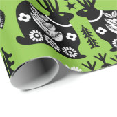 ラビットノルディックスカンジナビアフォークアート ラッピングペーパー (ロールコーナー)