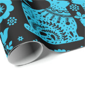 ラビットノルディックスカンジナビアフォークアート ラッピングペーパー (ロールコーナー)