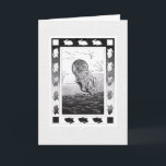 ラビットバイウォーターハッピーホリデーズフォールドホリデーカー シーズンカード<br><div class="desc">水の幸せな休日によるこのウサギのカードは古い世界の魅力を体現し素晴らし、黒と白のペンとインクのイラストレーションは、テクスチャ付きの背景に窪んでいる。正面に文字なし。中読 – 「温かりと光で満たされた季節。ハッピーホリデー！」 ハヌカー、クリスマス、冬の至など、お客様のリストに載っているすべての人に最適なカードだ。..そして、あなたの季節は暖かさと光で満たされますように！</div>