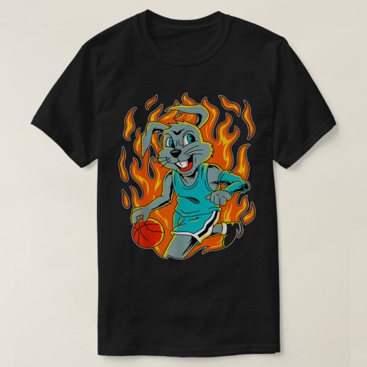 ラビットバスケットボール Tシャツ (デザイン正面)