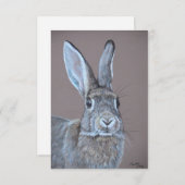 ラビットバニーアートフラットサンキューカード サンキューカード (正面/裏面)