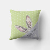 ラビットバニーキュートパステルアニマルアートバイサイド クッション (裏面)