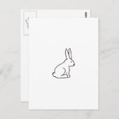 ラビットバニーシンプルおもしろいグラフィック記号ロゴアート ポストカード (正面/裏面)