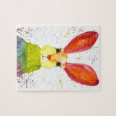 ラビットバニーハレイースターアニマルワイルドライフキュート ジグソーパズル (横)