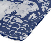 ラビットバニーブルーホワイトカタツムイルウッドランドデダム  カッティングボード (角)