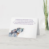 ラビットバニーペット悔やみや弔慰メモリアル カード (正面)