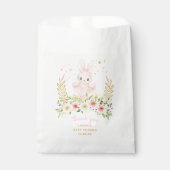 ラビットバレリーナバニーガールベイビーシャワーありがとう フェイバーバッグ (正面)