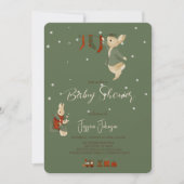 ラビットピーターのクリスマスベビーシャワー 招待状 (正面)