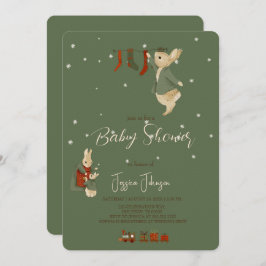 ラビットピーターのクリスマスベビーシャワー 招待状