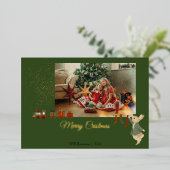 ラビットピーターのクリスマスホリデーカード 箔シーズンカード (立ち正面)