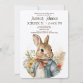 ラビットピーターベビーシャワー招待状 招待状 (正面)