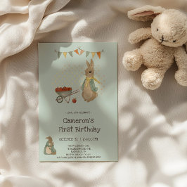 ラビットピーター秋子供の誕生日招待状 招待状