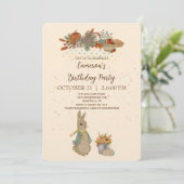 ラビットピーター誕生日パーティーへの招待 招待状 (スタンド正面)