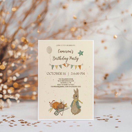 ラビットピーター誕生日パーティーへの招待 招待状
