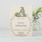 ラビットピーター誕生日パーティーへの招待 招待状 (スタンド正面)