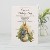 ラビットピーター誕生日パーティーへの招待 招待状 (スタンド正面)