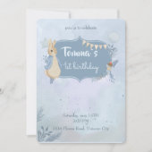 ラビットピーター1st誕生日招待状 招待状 (正面)