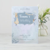 ラビットピーター1st誕生日招待状 招待状 (スタンド正面)