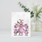 ラビットファミリークリスマスカード シーズンカード (スタンド正面)