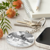 ラビットファミリーラウンドアクリルキーチェーン キーホルダー (正面右)