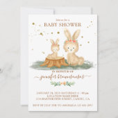 ラビットファーファミリーモミーベビー 招待状 (正面)