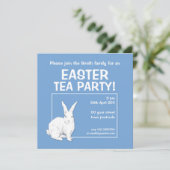 ラビットブルーイースター招待状 招待状 (スタンド正面)