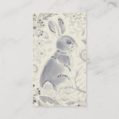 ラビットブルーグレーウォーターカモダンラーカスタム自然 名刺 (裏面)