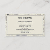 ラビットブルーグレーウォーターカモダンラーカスタム自然 名刺 (正面)