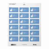 ラビットブルー住所 シール (フルシート)