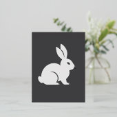 ラビットベクターアートアニマルモダンブアーバンシティグラフィック 箔シーズンポストカード (立ち正面)