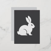 ラビットベクターアートアニマルモダンブアーバンシティグラフィック 箔シーズンポストカード (正面/裏面)