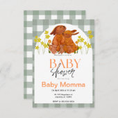 ラビットベビーシャワー招待状 招待状 (正面/裏面)