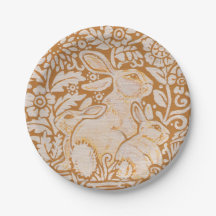 ラビットベビーブンニースゴールデンイエローウッドランドアート