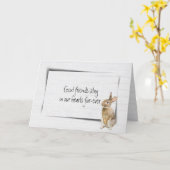 ラビットペットロス悔やみや弔慰オンウッド カード (黄色い花)