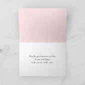 ラビットペットロス悔やみや弔慰オンピンク カード (内部)