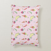 ラビットペンギンストロベリーアイスクリームかわいいベビー アクセントクッション (裏面(縦))