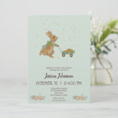 ラビットペーター秋ベビーシャワー招待状 招待状 (スタンド正面)