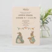 ラビットペーター秋ベビーシャワー招待状 招待状 (スタンド正面)