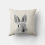 ラビットホワイトグレーアイボリーベージュウォーミングニュートラルコテージ クッション (裏面)