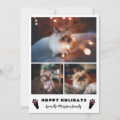 ラビットポーズフォトコラージョッピー休日 シーズンカード (正面)