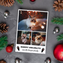 ラビットポーズフォトコラージョッピー休日 シーズンカード