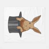 ラビットマジシャン魔法ハット フリースブランケット (正面(横))