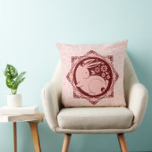 ラビットマントラの年中国のの新年ピンク クッション (椅子)