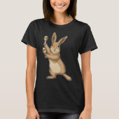 ラビットミュージシャンマラカス音楽 Tシャツ (正面)
