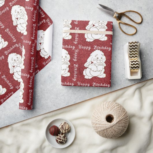 ラビットラッピング紙 ラッピングペーパー (クラフト)