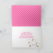 ラビットレインボーエッグハッピーイースター カード (内部)